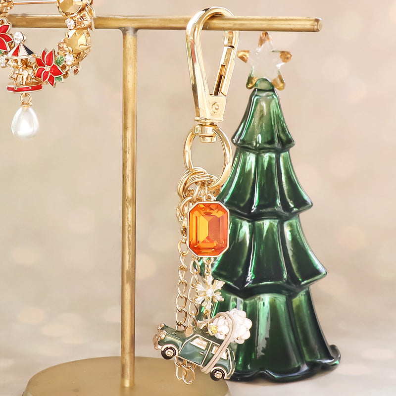 レシピNo.KR1292　貴和クリスタルのクリスマスアクセサリー2種