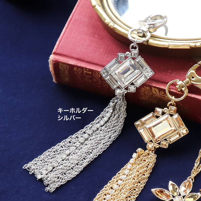 レシピNo.KR1294 貴和クリスタルのタッセルビジューアクセサリー2種