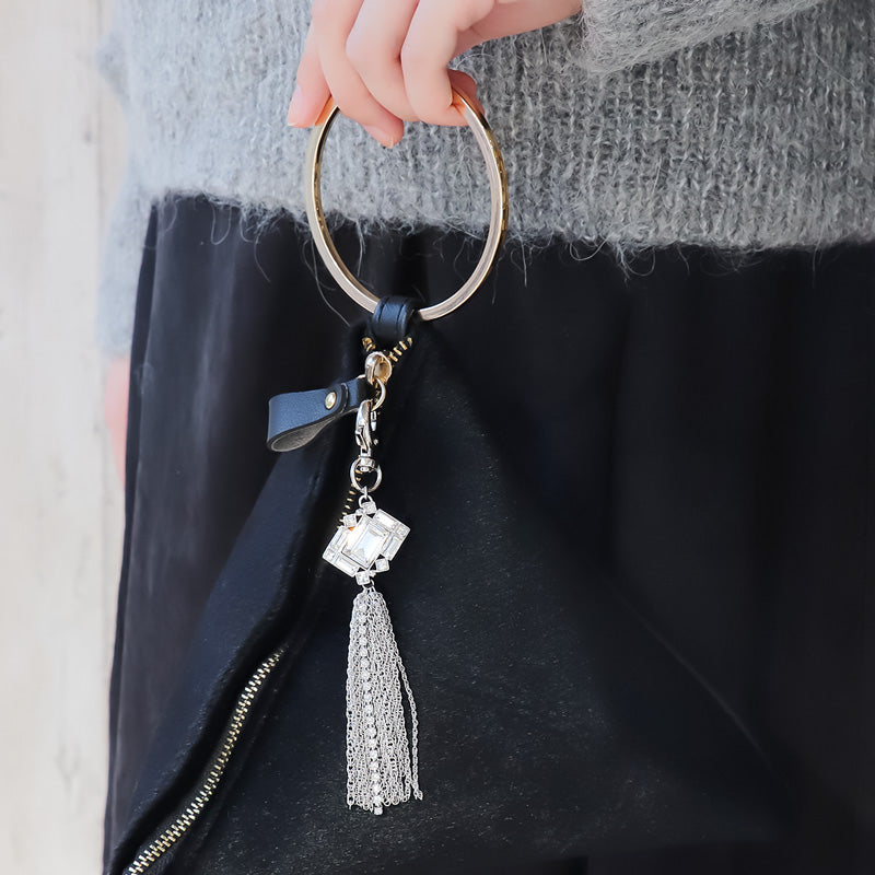 レシピNo.KR1294 貴和クリスタルのタッセルビジューアクセサリー2種