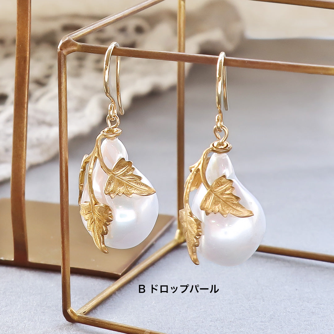 レシピNo.KR1295 アメリカチャームのボタニカルピアス3種 – 貴和製作所