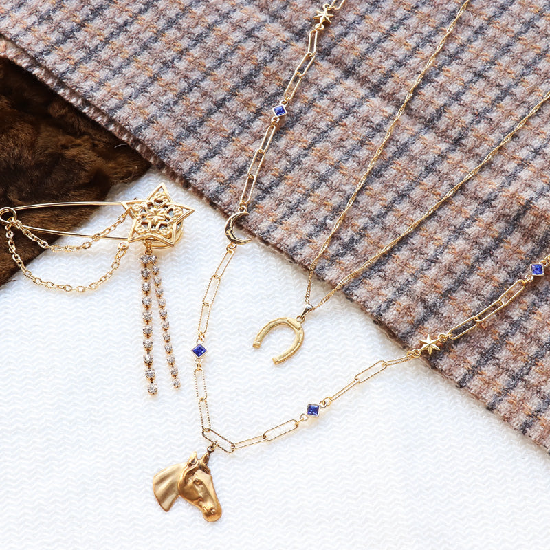 レシピNo.KR1296　アメリカチャームのステラネック＆ブローチ