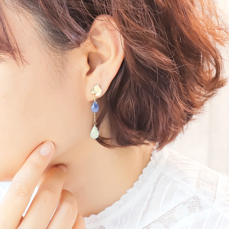 レシピNo.KR1303 天然石カスタムパーツのイヤーアクセサリー4種 – 貴和