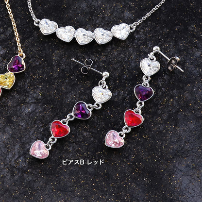 Recipe No.KR1309Kiwa crystals3 types of petit heart accessories
