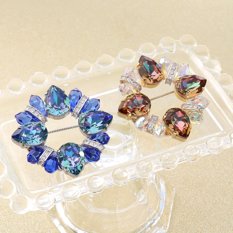 Recipe No.KR1316Kiwa crystalsdrop ring brooch