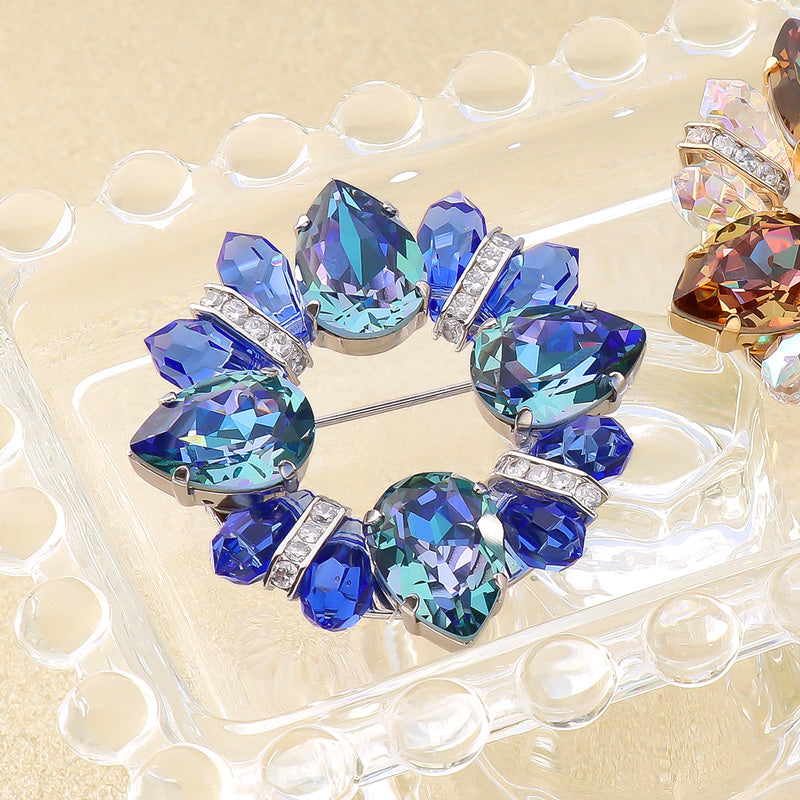 レシピNo.KR1316 貴和クリスタルのドロップリングブローチ – 貴和