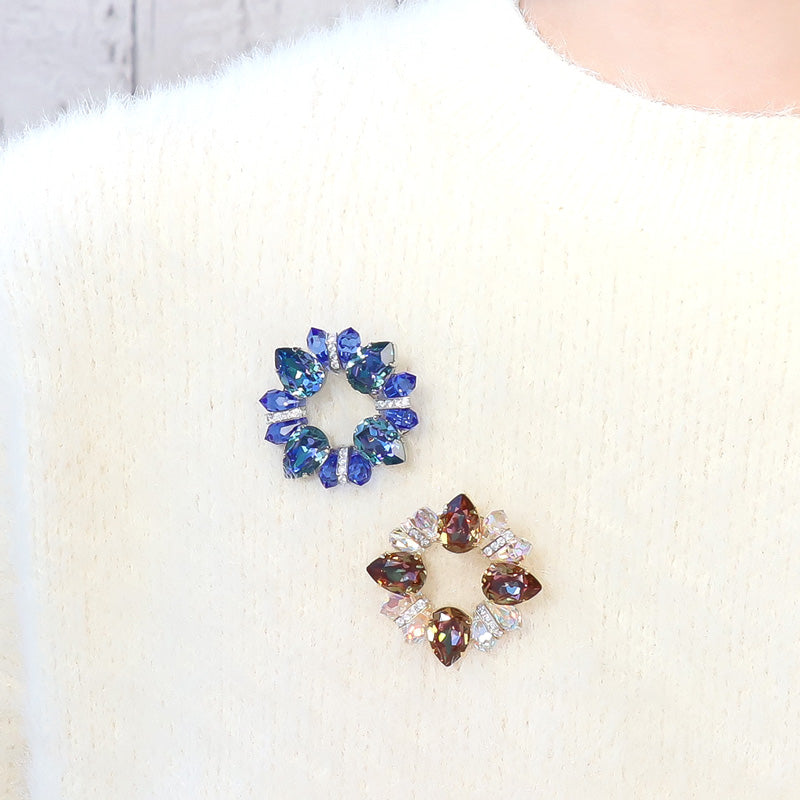 Recipe No.KR1316Kiwa crystalsdrop ring brooch