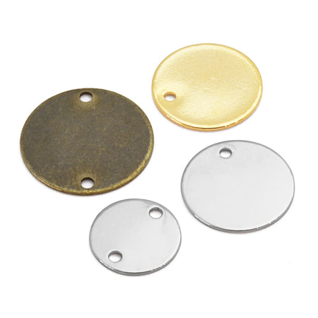 Four Part Rounds Metal-part round plate, one hole gold. – 貴和製作所オンラインストア