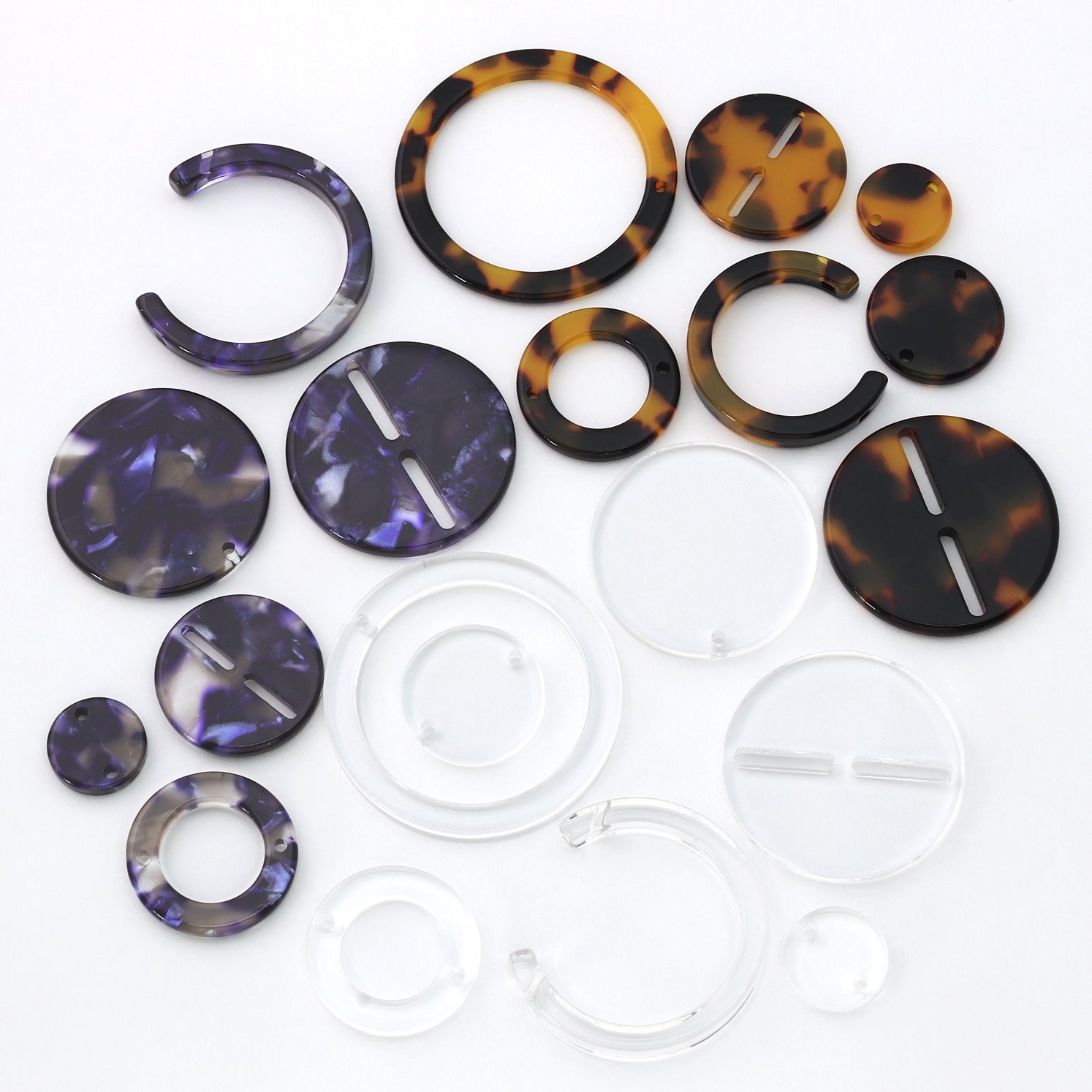 Acrylic parts button type clear [Outlet]