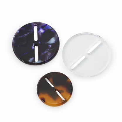 Acetate parts button type tortoiseshell [Outlet]