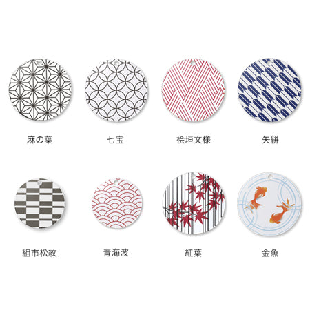 Acrylic parts Japanese pattern Aomi wave red [Outlet]