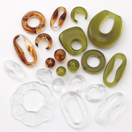 Acrylic, German ring, Oval, four light, olive