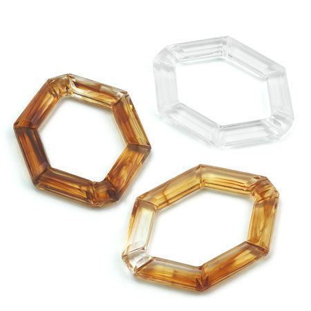 Acrylic German Ring Hexagon Crystal