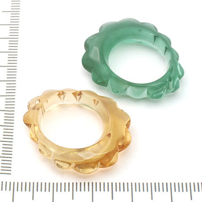 Acrylic German soft cut ring crystal
