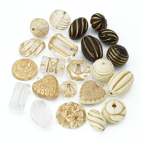 Acrylic Made in Germany Oval Wave Ivory/G