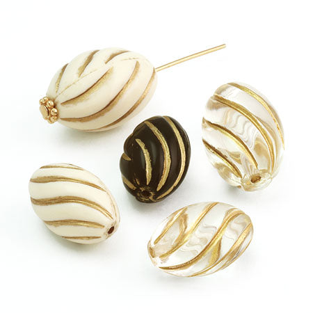 Acrylic Made in Germany Oval Wave Ivory/G