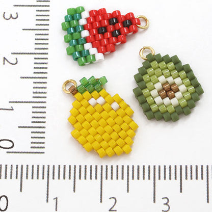 Bead charm lemon hole yellow/G