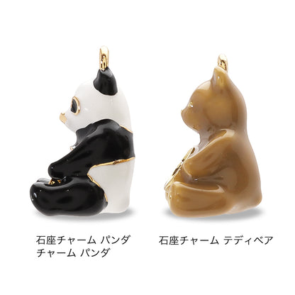 チャーム パンダ　クリスタル・ホワイト・ブラック/Ｇ