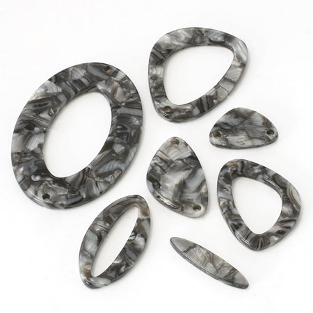 Silky oval big black marble (BK/MB) [Outlet]