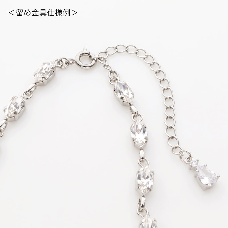 [KIWA BRIDAL] KBN-1 Flower Bijou &amp; Pearl Necklace