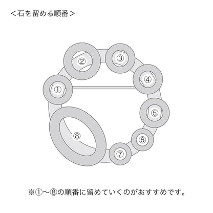 ブローチ空枠 サークルNo.7　ゴールド