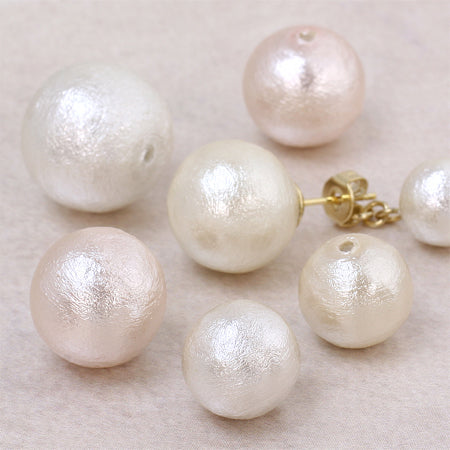 Cotton pearl single hole beige