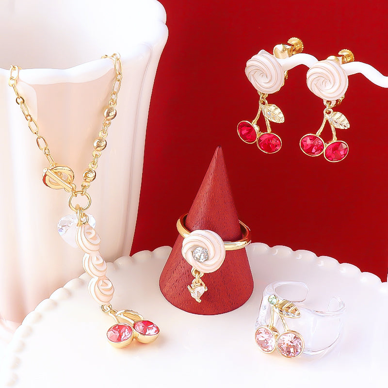 石座チャーム サクランボ SS29(約6mm)用　ゴールド