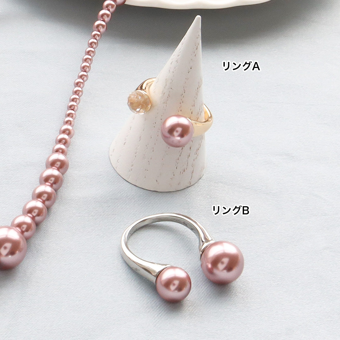 Material list No.ER0318 4 types of elegant crystal pearl accessories