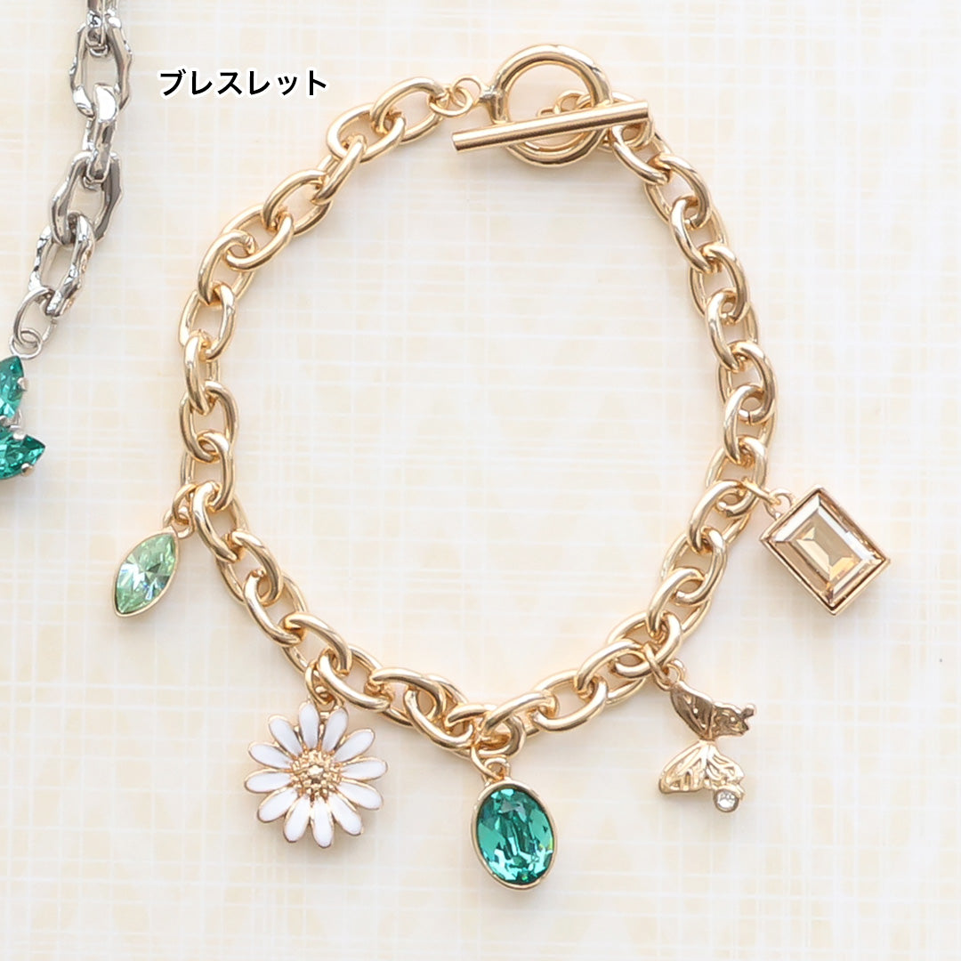 材料表No.ER0319　貴和クリスタルのスプリングアクセサリー3種