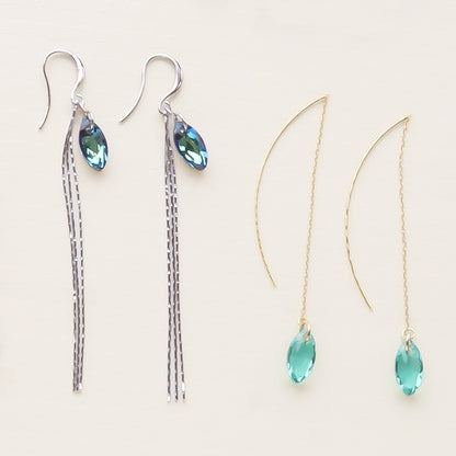Material list No.ER0324Kiwa crystals2 types of marquise earrings