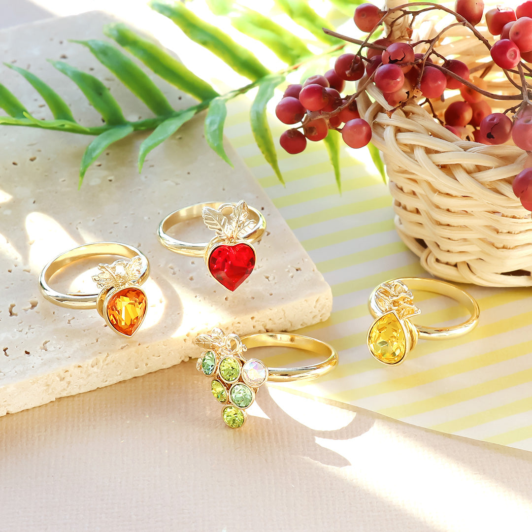 Material list No.ER0328Kiwa crystals4 types of fruit &amp; vegetable rings