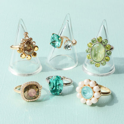 Material list No.ER0329Kiwa crystals6 types of colorful visual rings