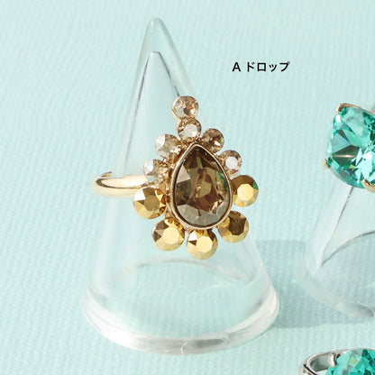 Material list No.ER0329Kiwa crystals6 types of colorful visual rings