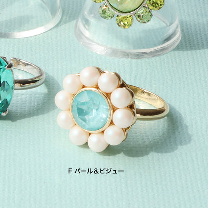 Material list No.ER0329Kiwa crystals6 types of colorful visual rings