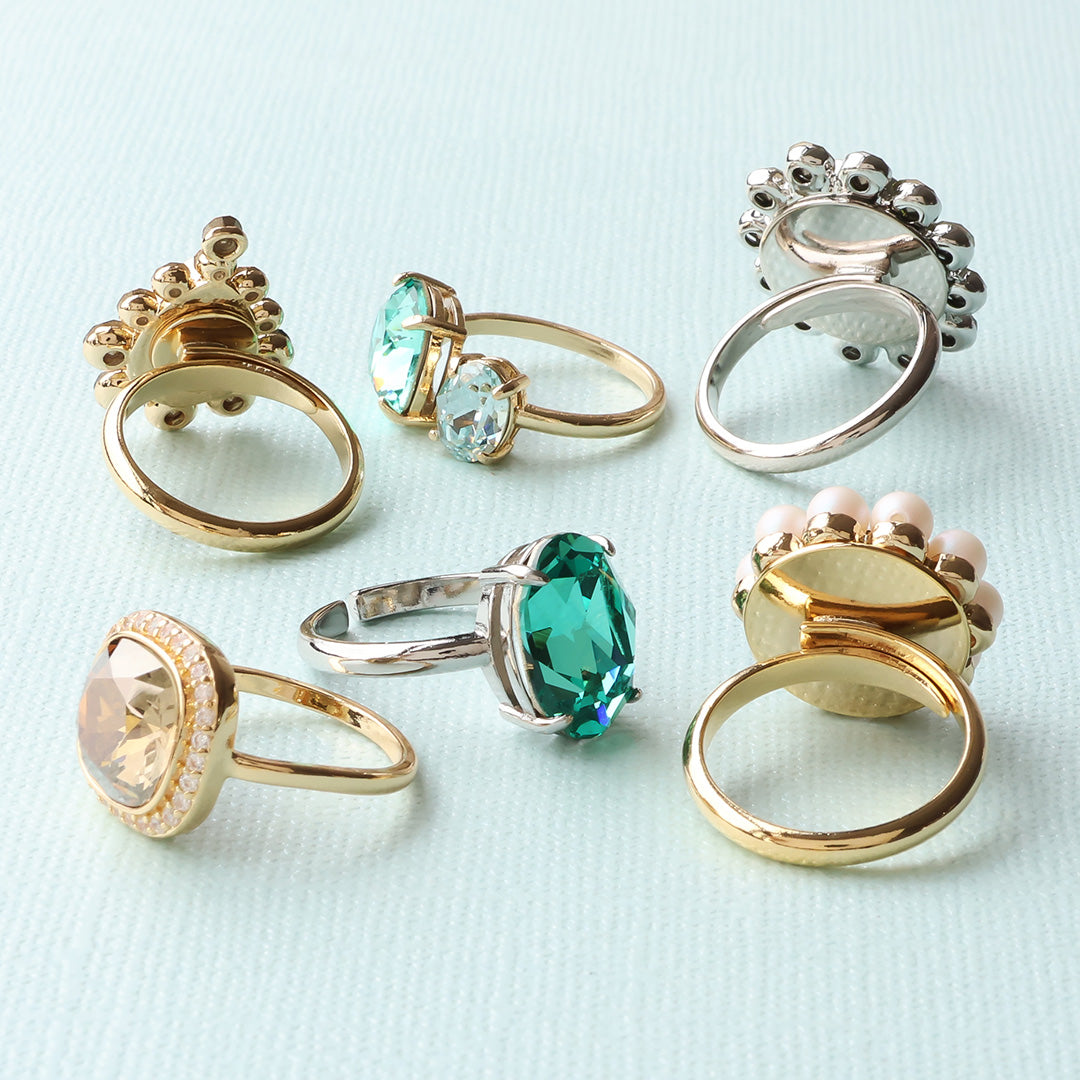 Material list No.ER0329Kiwa crystals6 types of colorful visual rings
