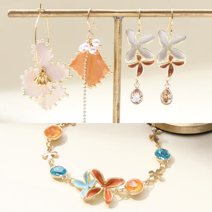 Material list No. ER0334 4 types of metal flower accessories from Spain parts
