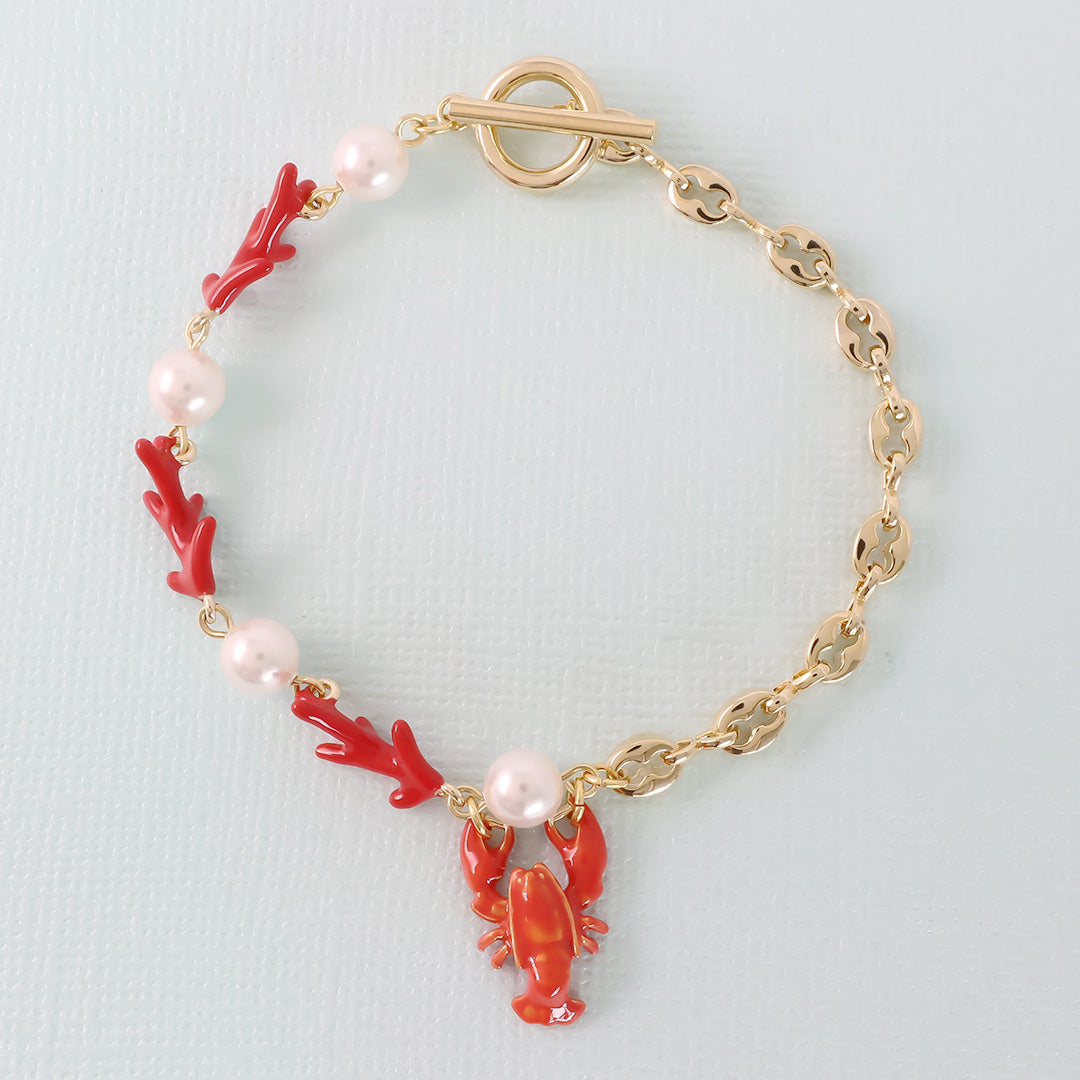 材料表No.ER0350　チャームロブスターのアクセサリー3種
