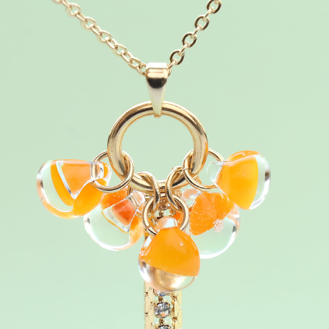 Material list No.ER0353 Teardrop bead short necklace 3 types