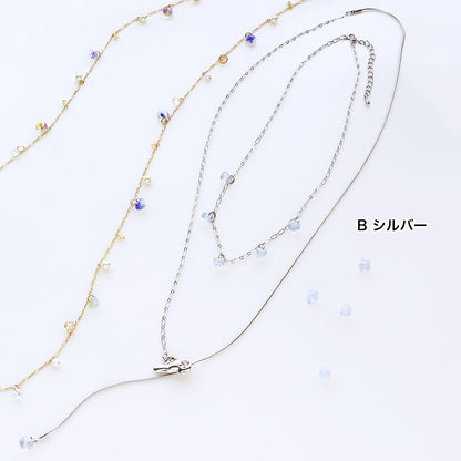 Material list No.ER0354 Teardrop bead long necklace 2 types
