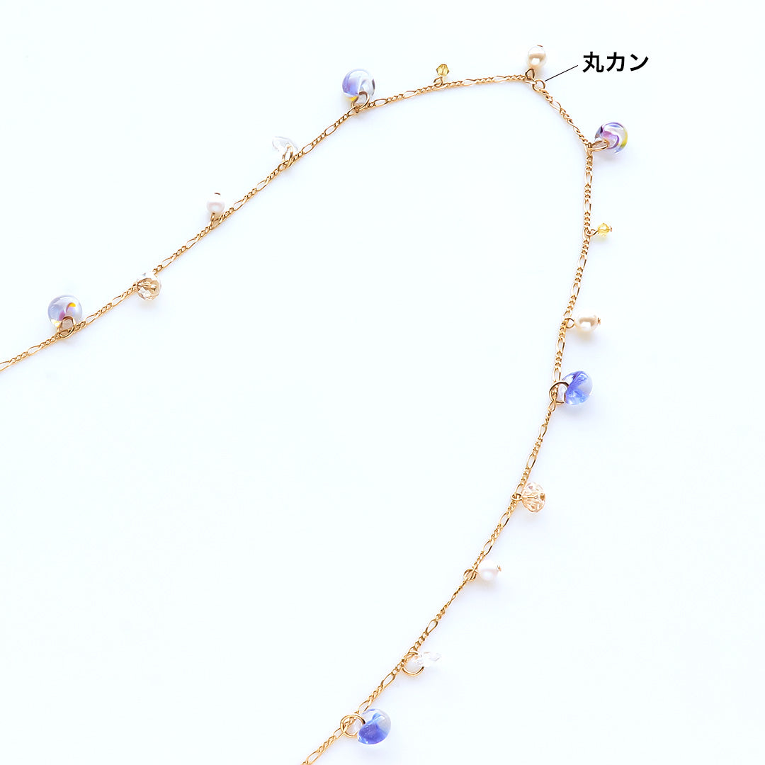 Material list No.ER0354 Teardrop bead long necklace 2 types