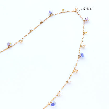 Material list No.ER0354 Teardrop bead long necklace 2 types