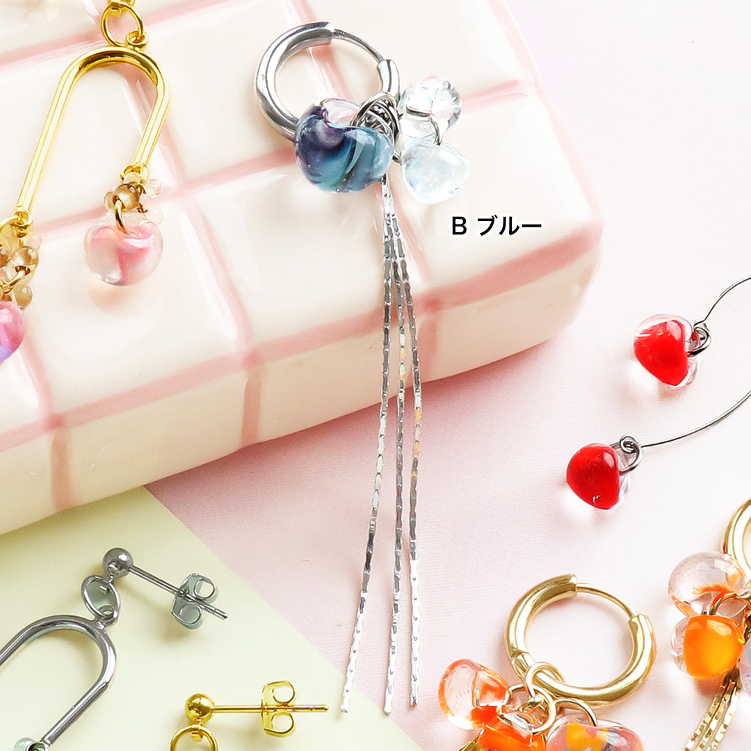 材料表No.ER0355 ティアドロップビーズのロングスウィングピアス – 貴