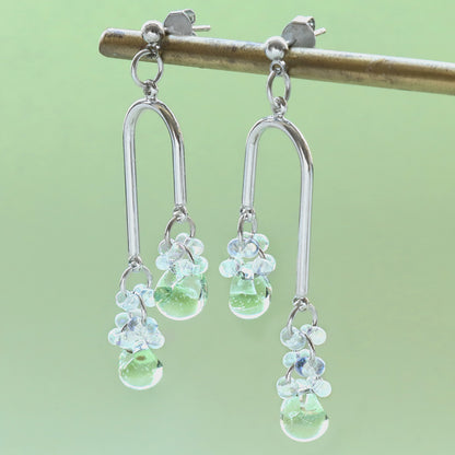 Material list No.ER0355 Teardrop bead long swing earrings