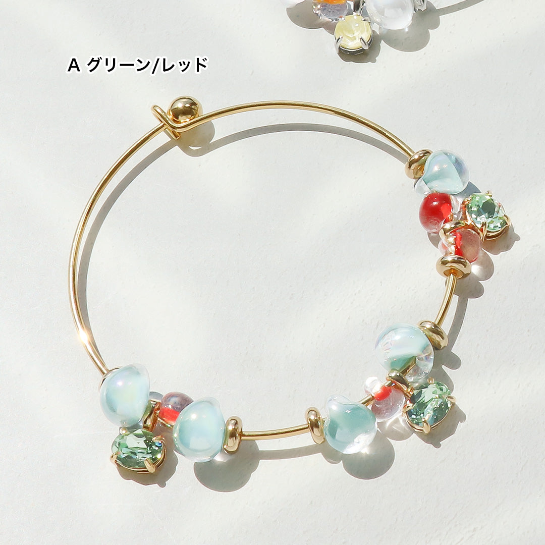 Material list No. ER0356 Two types of teardrop bead bracelets