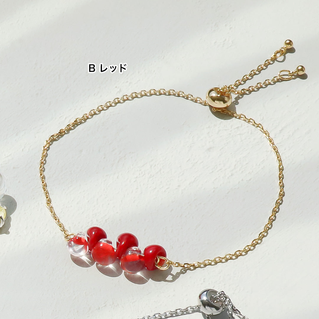 Material list No. ER0356 Two types of teardrop bead bracelets