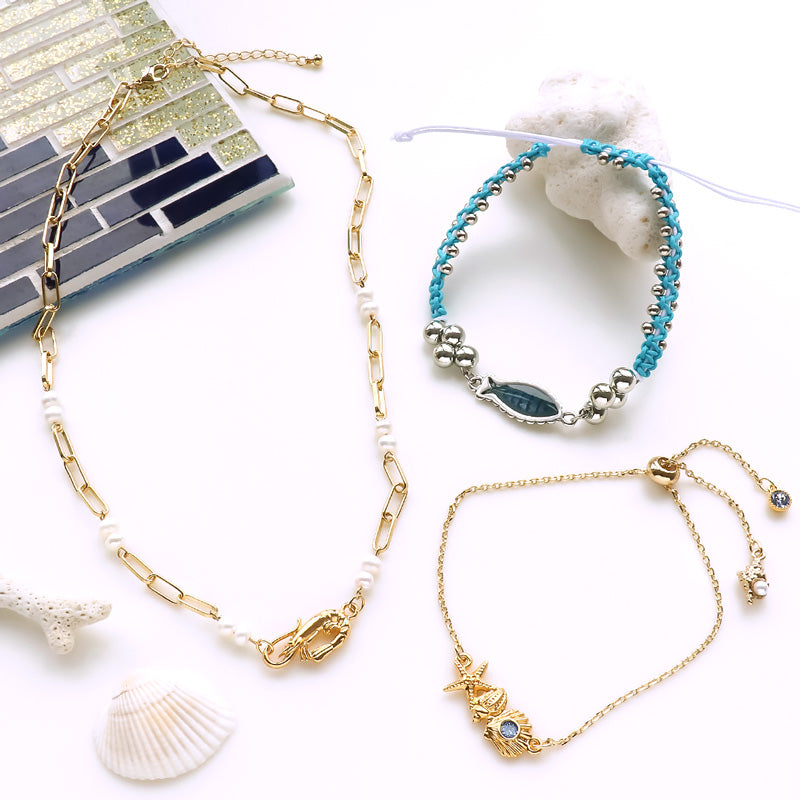 Material list No. ER0362 3 types of marine motif accessories made from Greek parts