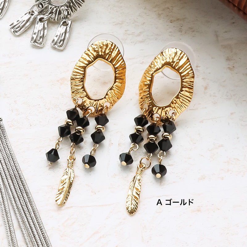 材料表No.ER0363　ギリシャパーツのメタルピアス3種