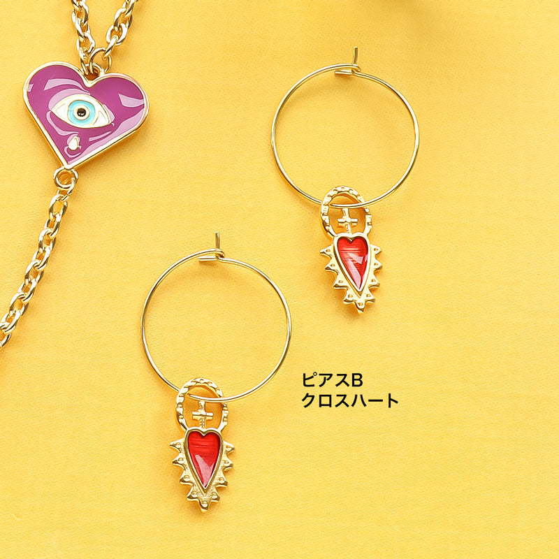 材料表No.ER0365　ギリシャパーツのハートアクセサリー4種