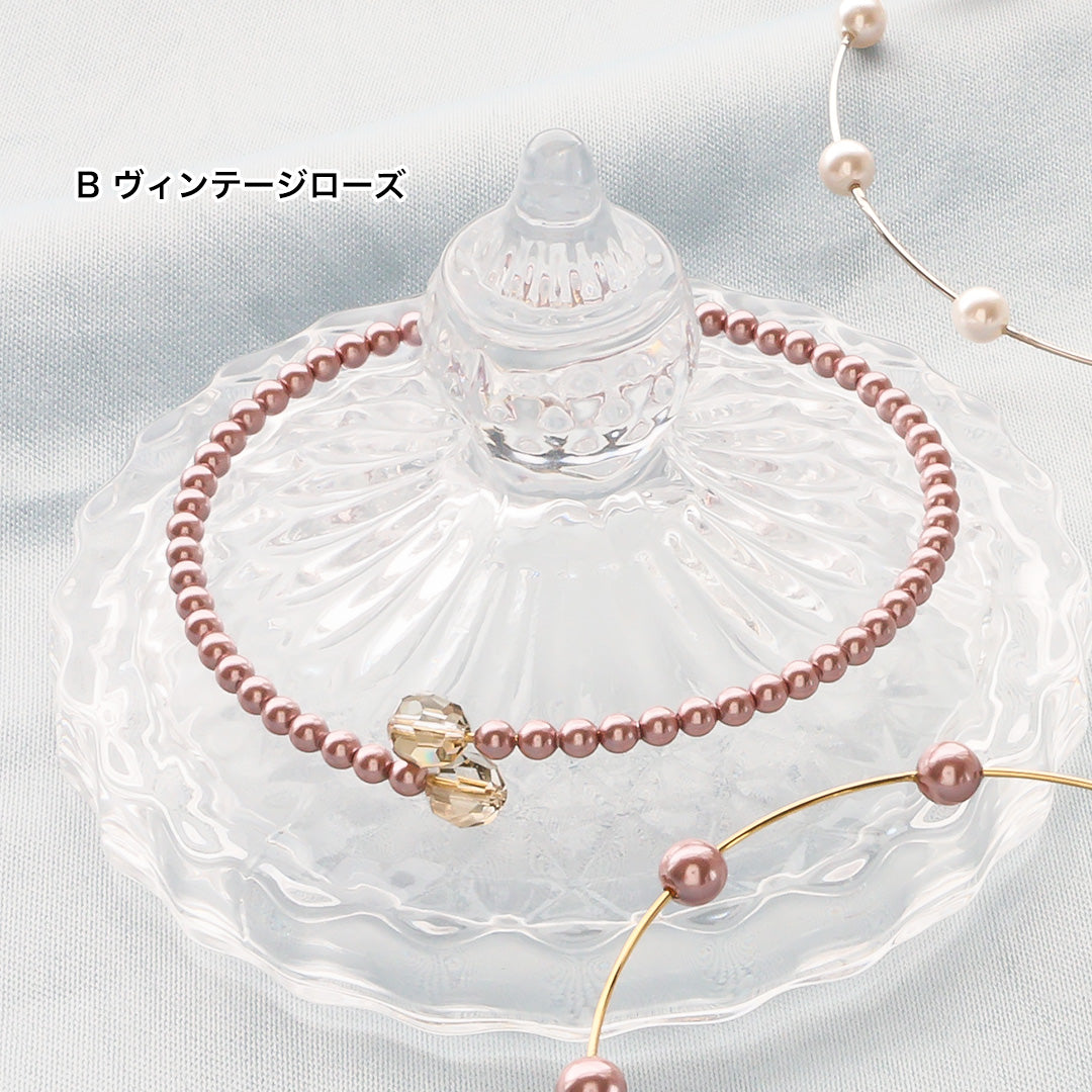 材料表No.ER0376 貴和クリスタルパールのブレスレット2種 – 貴和製作所