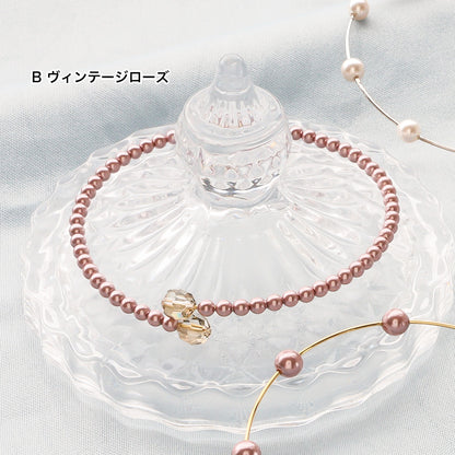 材料表No.ER0376　貴和クリスタルパールのブレスレット2種