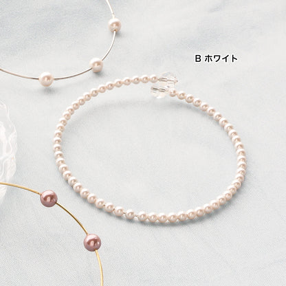 材料表No.ER0376　貴和クリスタルパールのブレスレット2種